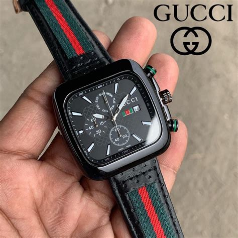 gucci square watch men's